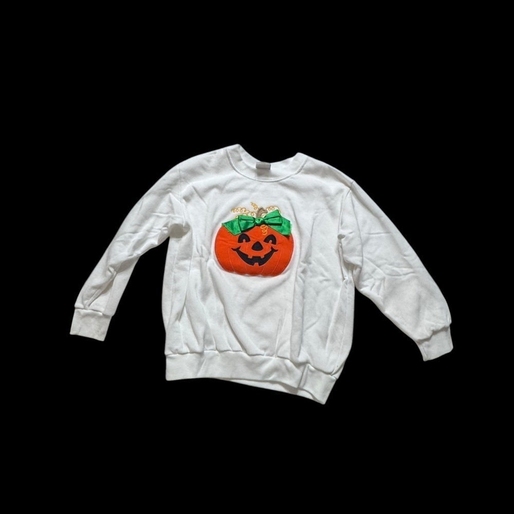 Kelly's Kids Halloween pumpkin Sweatshirt k40